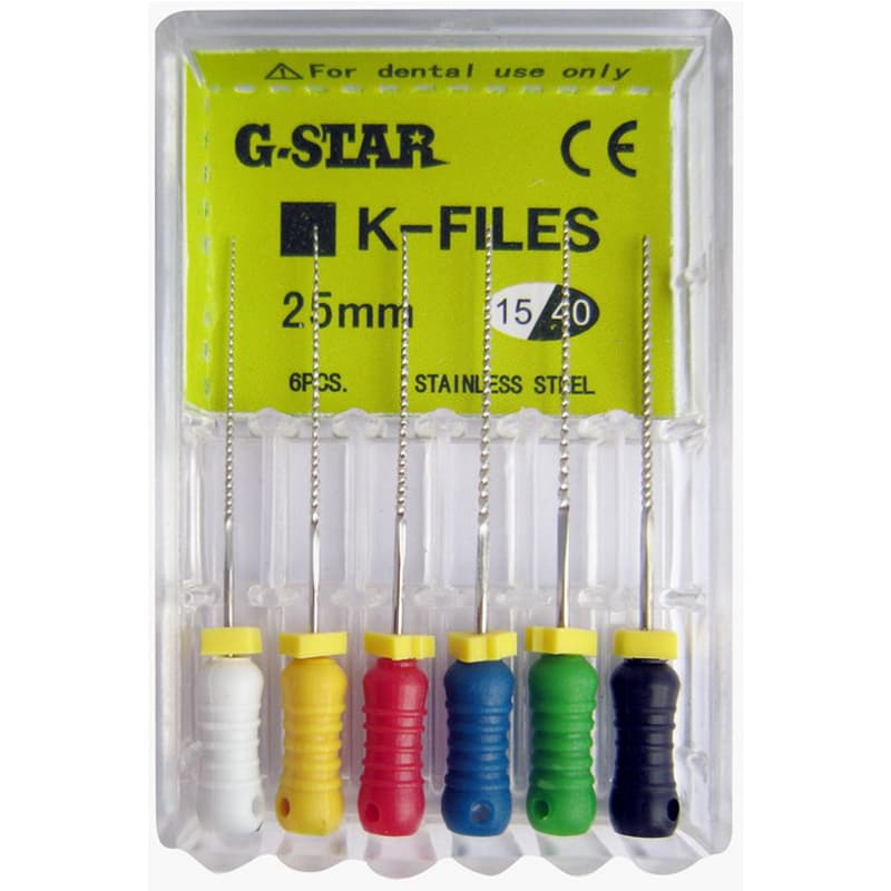 Sani Manual Paslanmayan Polad Dental K Faylı RC üçün 20/25