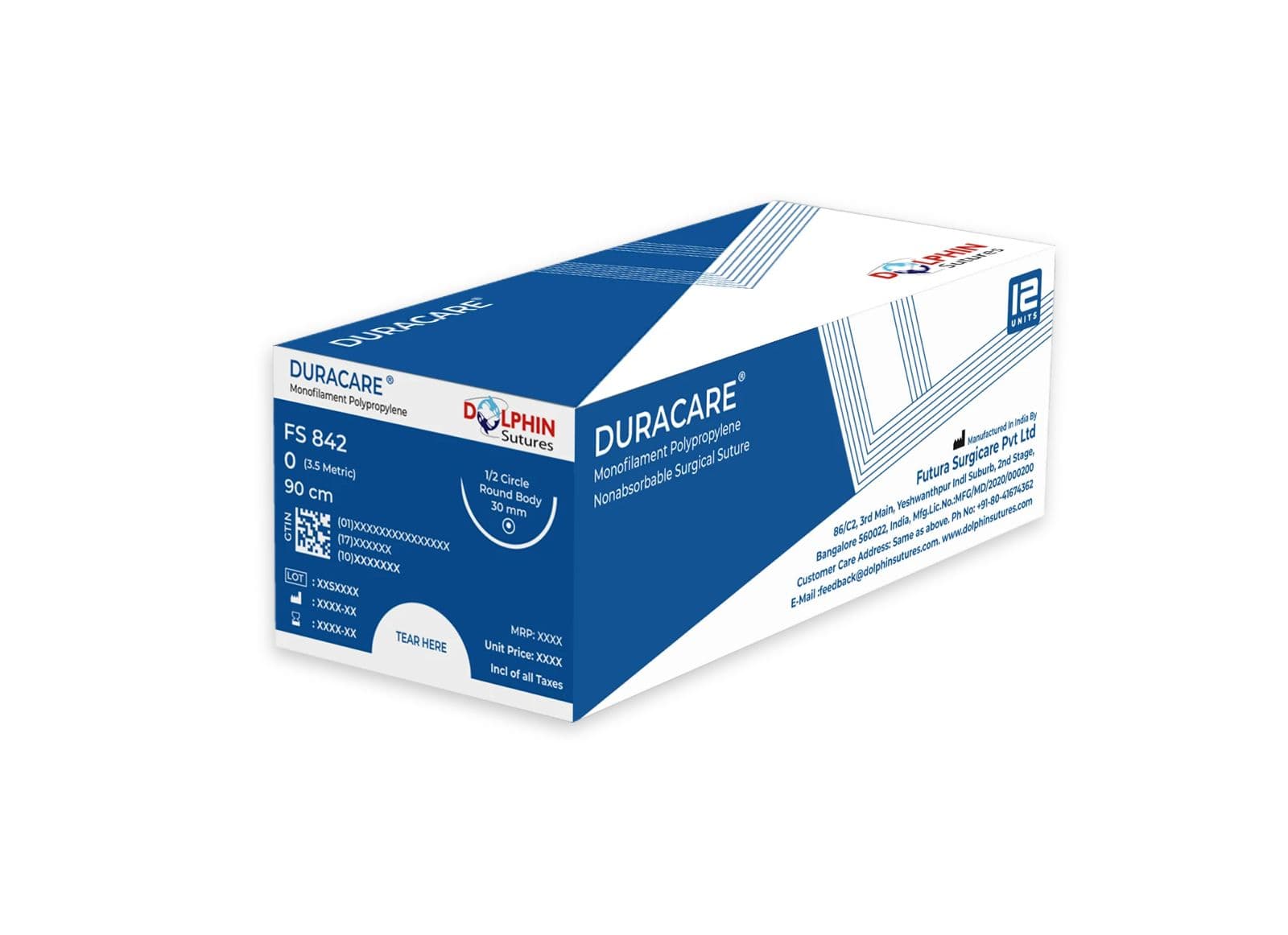 Dolphin Cərrahi sap ipek 4/0 Kəsici